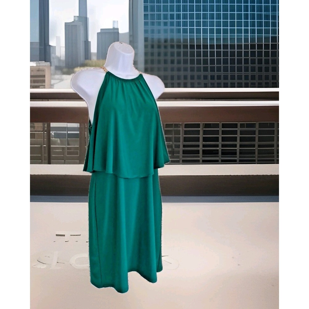 db established 1962 Sundress‎ 4P Emerald Green Capelet Chain Accents Layered